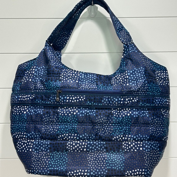 Lug Navy and White Polka Dot Shoulder Bag - Picture 2 of 12